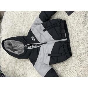 Baby Boys Nike Hooded Chevron Puffer Water Resistant Midweight Jacket